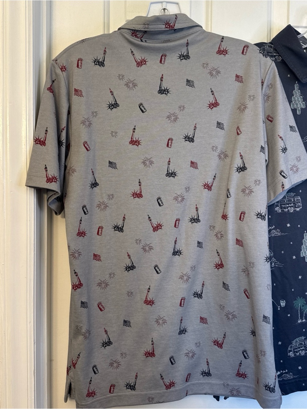 Travis Mathew 2 Polos Navy Tinsel Tradition & Gray Forth Of July Men’s S Golf - Picture 3 of 13
